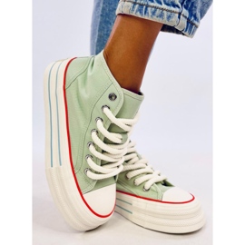 Puell Baskets à plateforme bleues vert 3