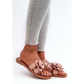 Tongs avec nœud pour femme, rose Rivarina 1