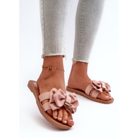 Tongs avec nœud pour femme, rose Rivarina 2