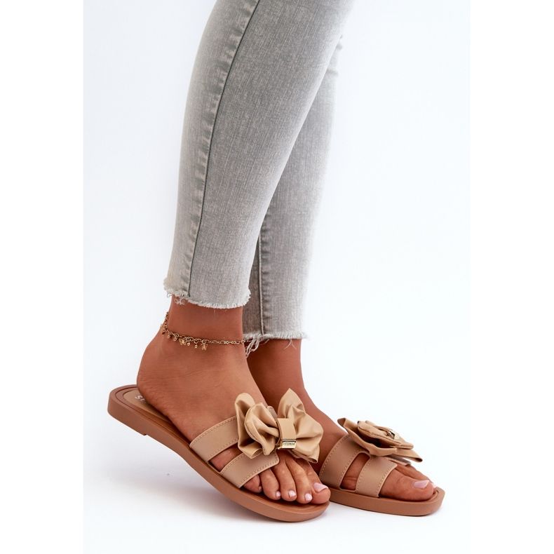 Tongs Femme Avec Noeud Camel Rivarina brun 1