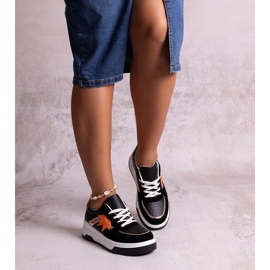 Baskets en daim écologique noires Kollins 1