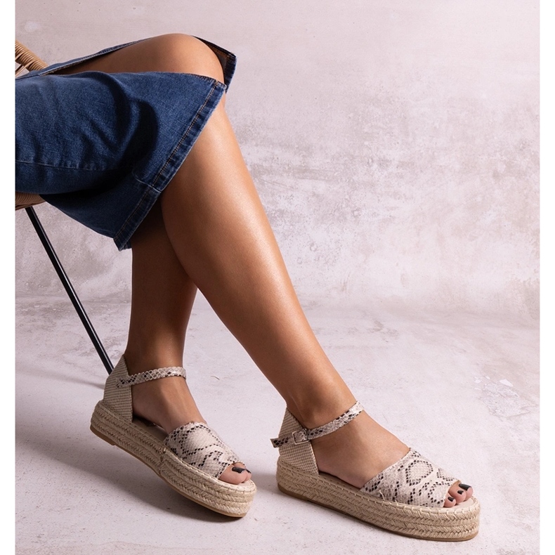 Sandales à plateforme Martella beiges 2 Sandales à plateforme Martella beiges 2