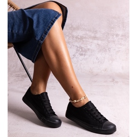 Baskets Rashidah brillantes noires 1