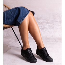 Bez marki Baskets Safune noires ajourées le noir 2