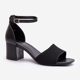 Sandales à talons hauts pour femmes noires Desvia le noir 3