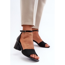 Sandales à talons hauts pour femmes noires Desvia 2