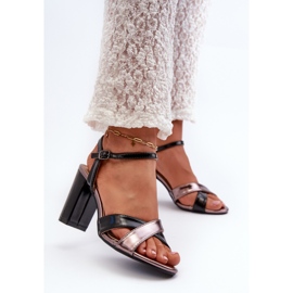 Sandales à talons hauts en cuir écologique Noir Abilica 2