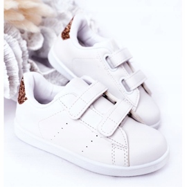 Baskets blanches et dorées pour enfants 3