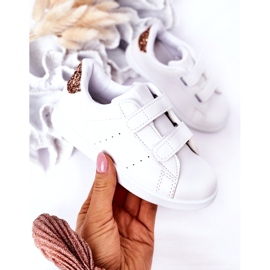 Baskets blanches et dorées pour enfants 2