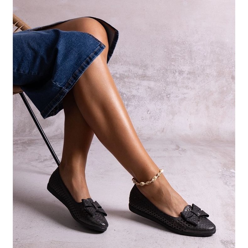 Ballerines Binney noires brillantes le noir 1