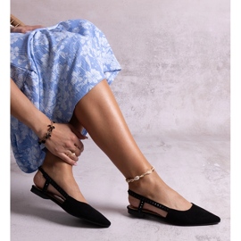 Ballerines noires à talon ouvert de Fiorentino le noir 1