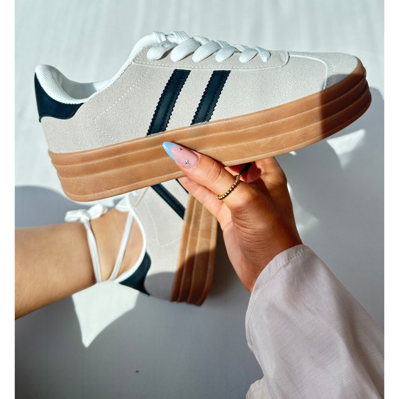 Baskets Plateforme Femme Beige et Noir Egelia 2 Baskets Plateforme Femme Beige et Noir Egelia 2