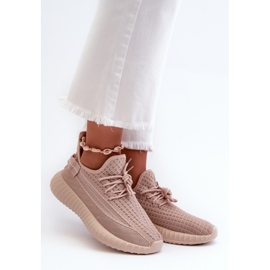 Chaussures de sport à enfiler en tissu pour femmes, rose Nelmarie 2