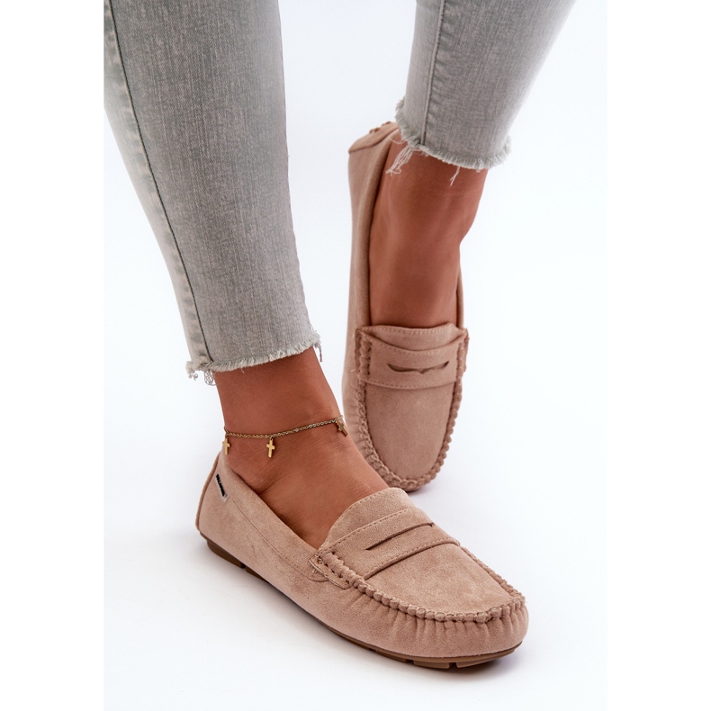 Mocassins Femme Eco Daim Beige Rerteria 1