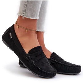 Mocassins Pour Femmes En Eco Daim Noir Rerceria le noir 9