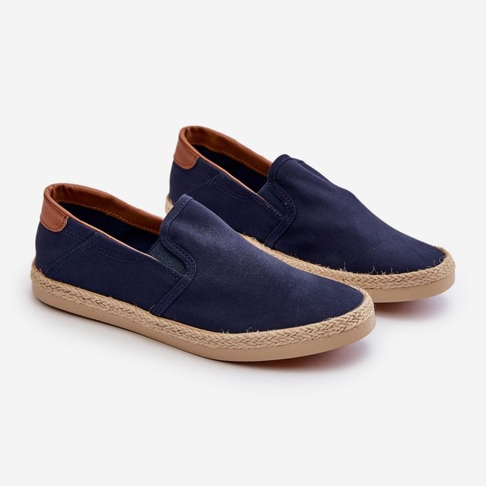 Baskets Espadrilles Homme Avec Tresse, Bleu Marine Fenen 1