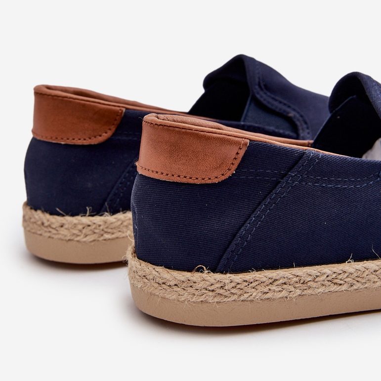 Baskets Espadrilles Homme Avec Tresse, Bleu Marine Fenen 2