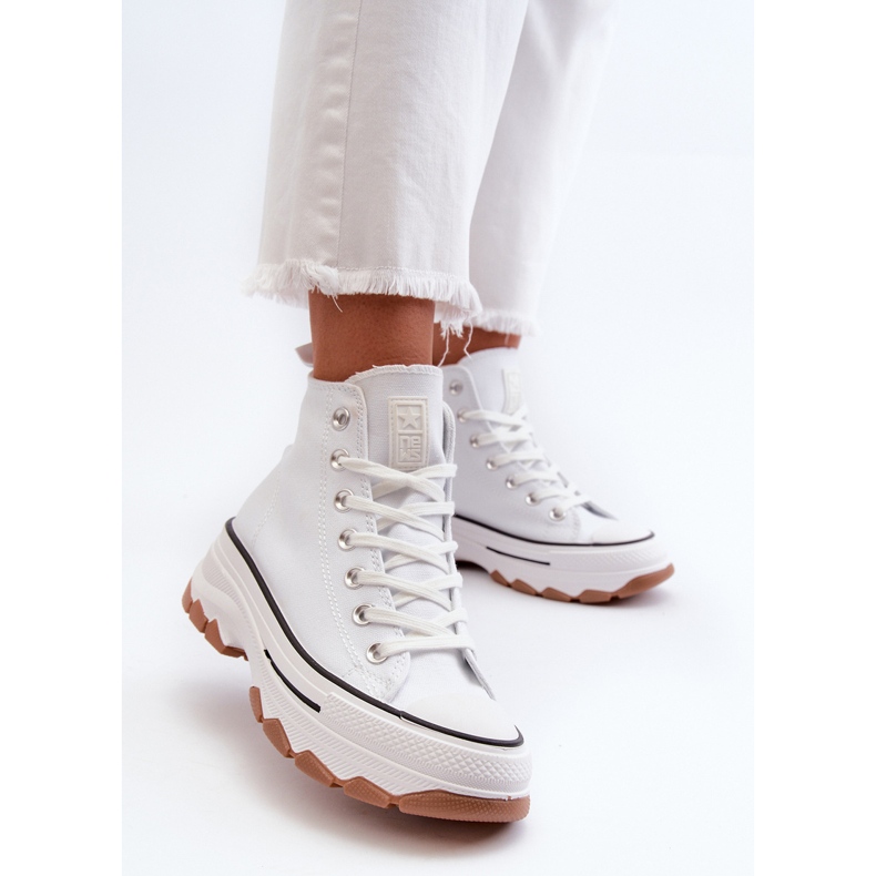 Baskets Hautes Plateformes Femme Blanches Valvia 2 Baskets Hautes Plateformes Femme Blanches Valvia 2