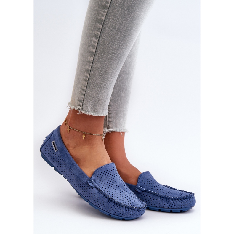Mocassins Ajourés Femme Bleu Rasirna 1