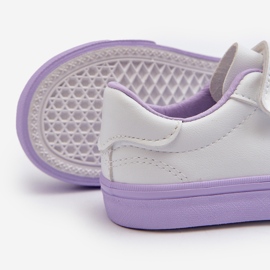 Baskets enfant Baskets à épingle, blanc et violet Pennyn 2