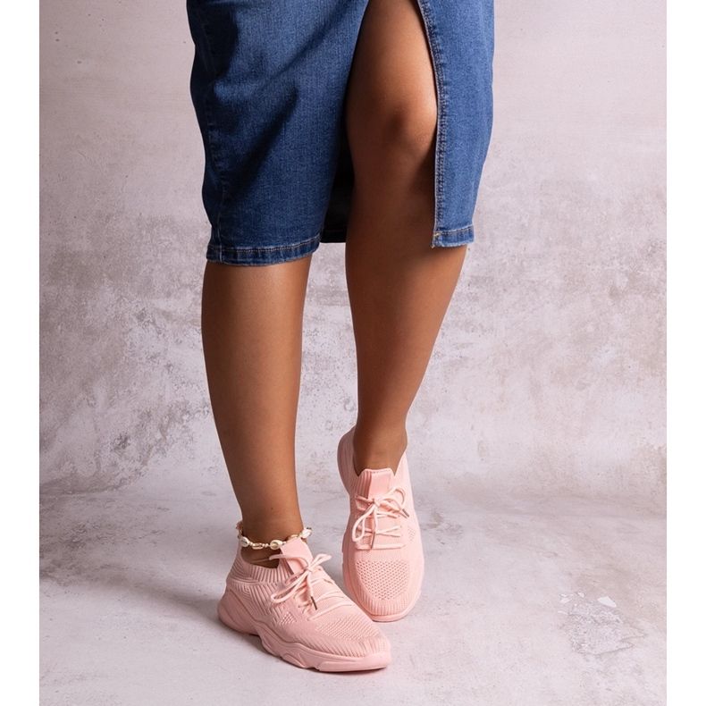 Baskets en tissu rose par Madi 1