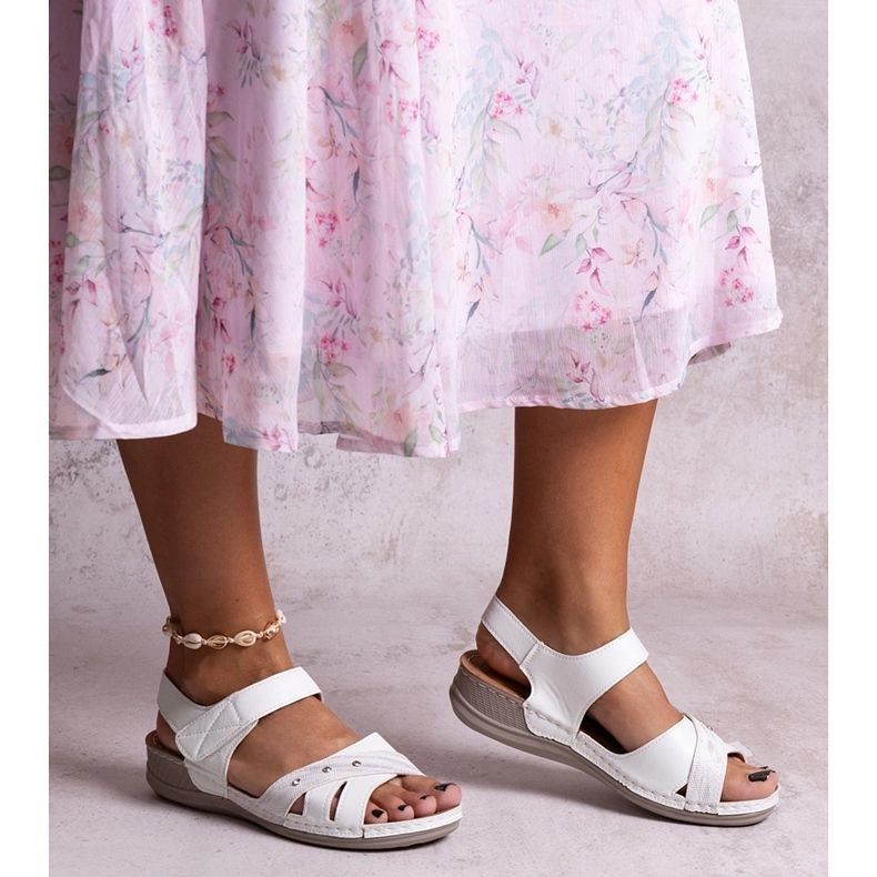 Sandales à plateforme Nural blanches 1