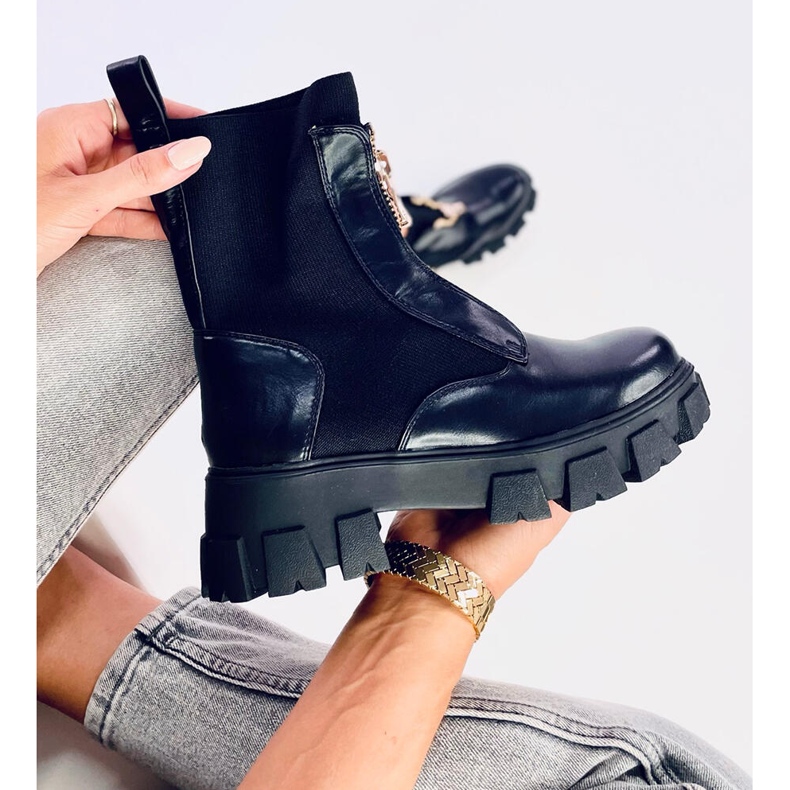 Boots à tige chaussette Ragna Black noir 1
