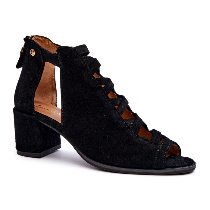 Sandales à Talons Hauts Femme en Daim Maciejka 06456-01 Noir le noir 1