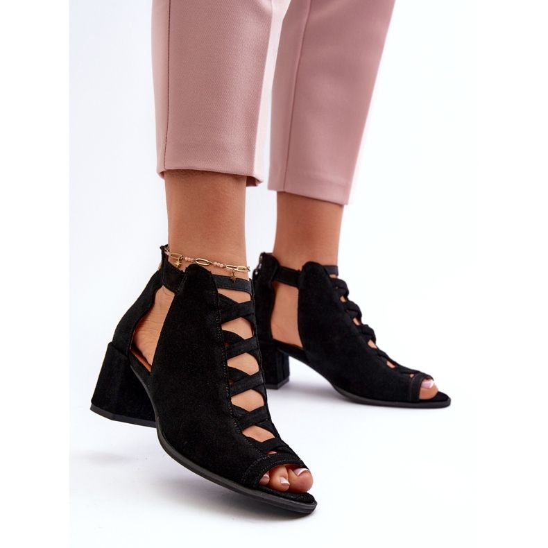 Sandales à Talons Hauts Femme en Daim Maciejka 06456-01 Noir le noir 3