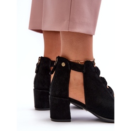 Sandales à Talons Hauts Femme en Daim Maciejka 06456-01 Noir 5