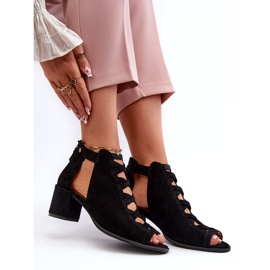 Sandales à Talons Hauts Femme en Daim Maciejka 06456-01 Noir 7