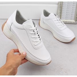 Chaussures de sport en cuir blanc pour femme Sergio Leone SP013 1