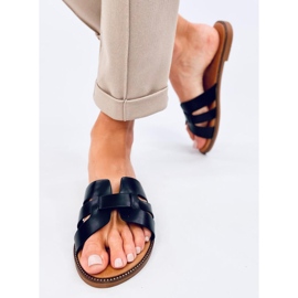 Charnes Tongs femme noires le noir 1 Charnes Tongs femme noires le noir 1