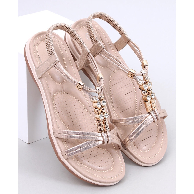 Sandales Haezz Gold avec zircons décoratifs doré 1