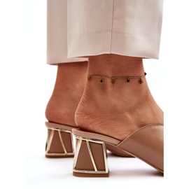 Tongs élégantes à talons hauts pour femmes Laura Messi 2771 Beige 1