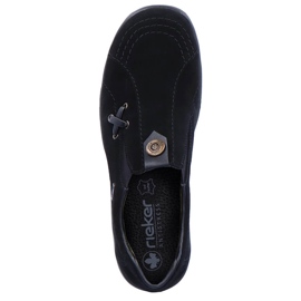 Chaussures en cuir, slip-on noir Rieker L7171-00 1