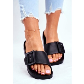 Chaussons Femme Big Star avec Boucle Noir FF274A389 2 Chaussons Femme Big Star avec Boucle Noir FF274A389 2