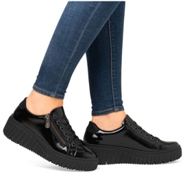 Rieker W N2501-00 chaussures compensées noires 2