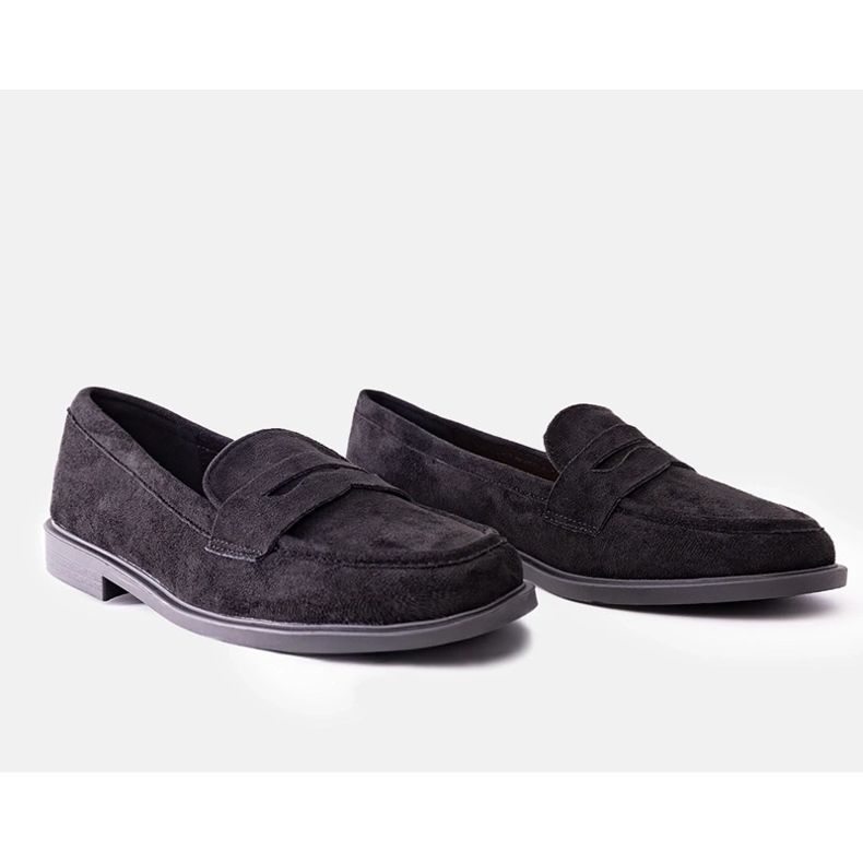 Mocassins en velours Miralona noirs 1