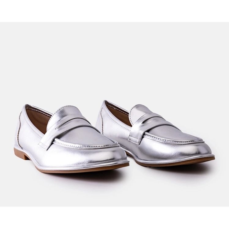 Mocassins Palinka argent métallisé 1 Mocassins Palinka argent métallisé 1