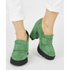 Chaussures à talons hauts pour femmes vertes 1