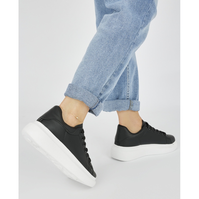 Chaussures de sport à plateforme noires pour femmes le noir 1 Chaussures de sport à plateforme noires pour femmes le noir 1