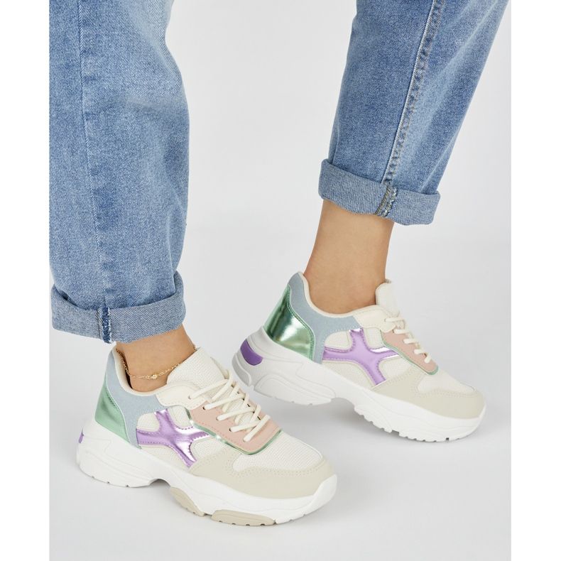 Seastar Baskets femme multicolores beige 2