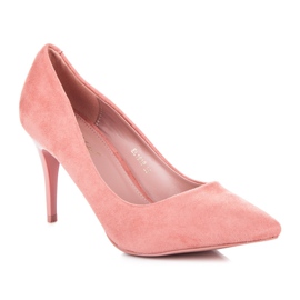 Comer Escarpins en daim rose 1