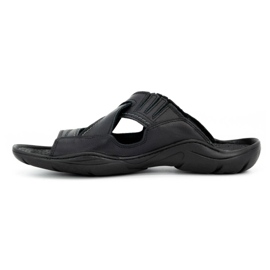 Olivier Flip pour hommes -flops en cuir naturel 400 MP noir le noir 1