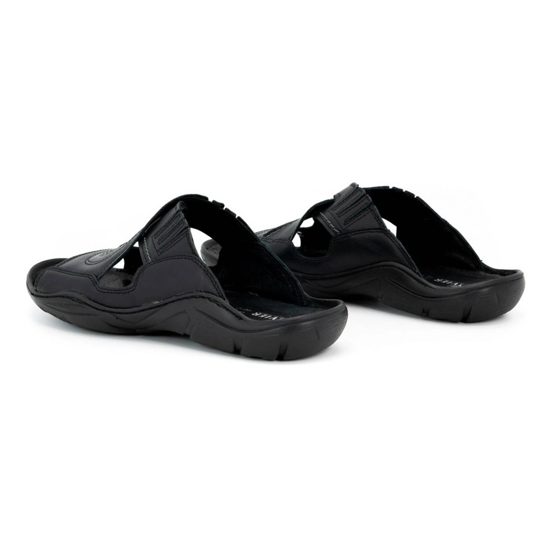 Olivier Flip pour hommes -flops en cuir naturel 400 MP noir 4