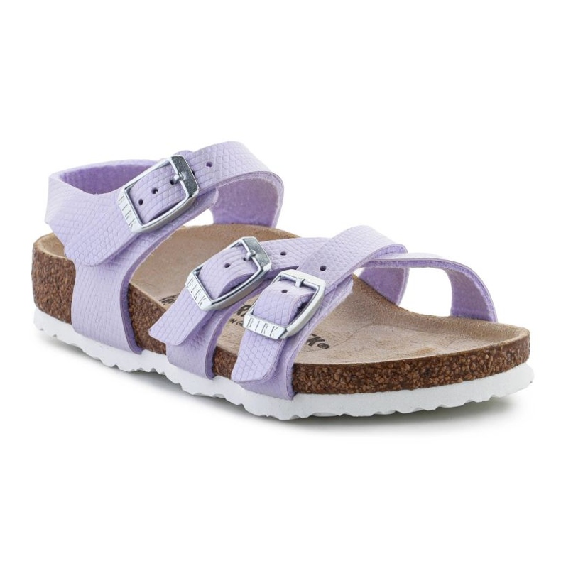 Birkenstock Kumba Sandales en lézard brillant 1026907 violet 1