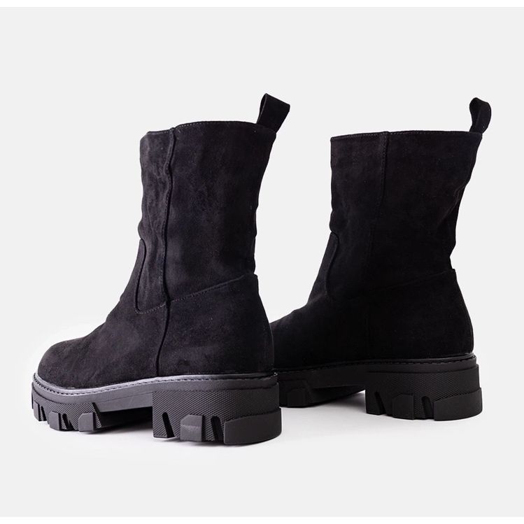 Bottines Eleonira en daim noir le noir 1