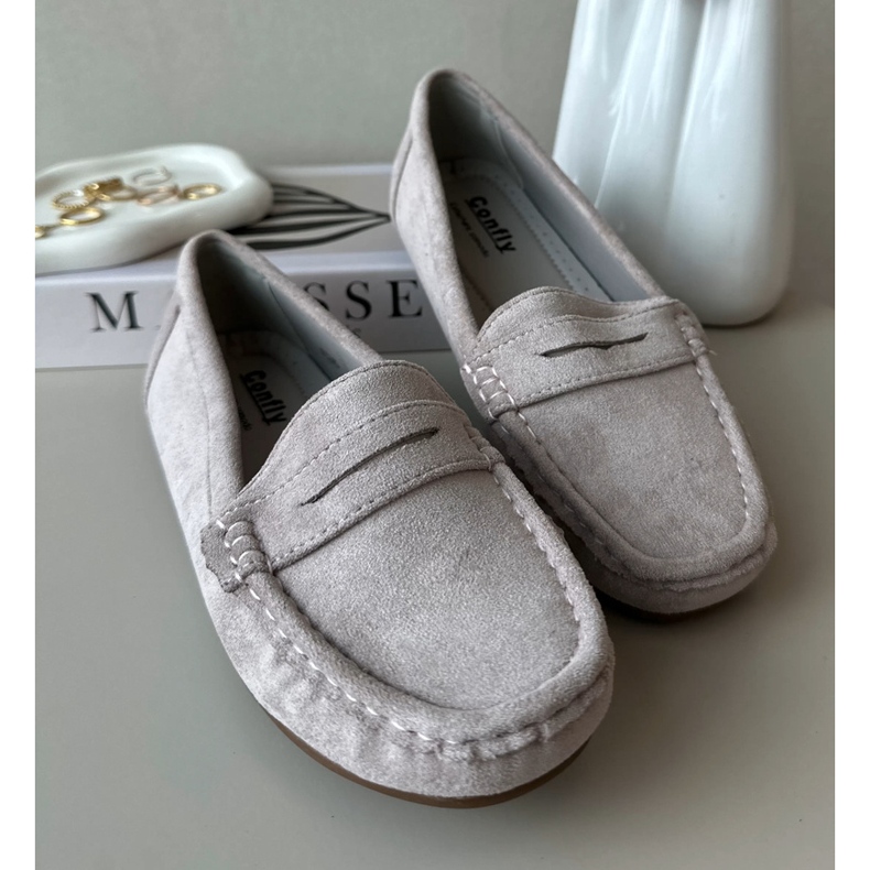 Confly Mocasins en daim des femmes Lila Lenvie gris 2