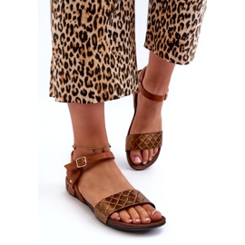 Zazoo 40027 Sandales plates en cuir pour femme, cuivre brun 2 Zazoo 40027 Sandales plates en cuir pour femme, cuivre brun 2